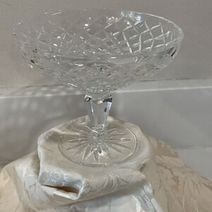 Cavan Crystal Ireland Compote Dish Bowl 5.75" Diameter 4 1/2" Tall Candy Nut